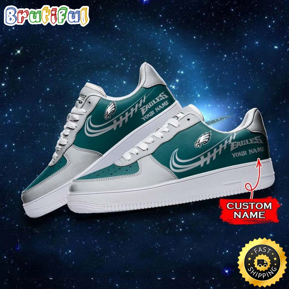 Custom NFL Philadelphia Eagles Air Force 1 Shoes Sneaker Football Shoes For Sport Fans