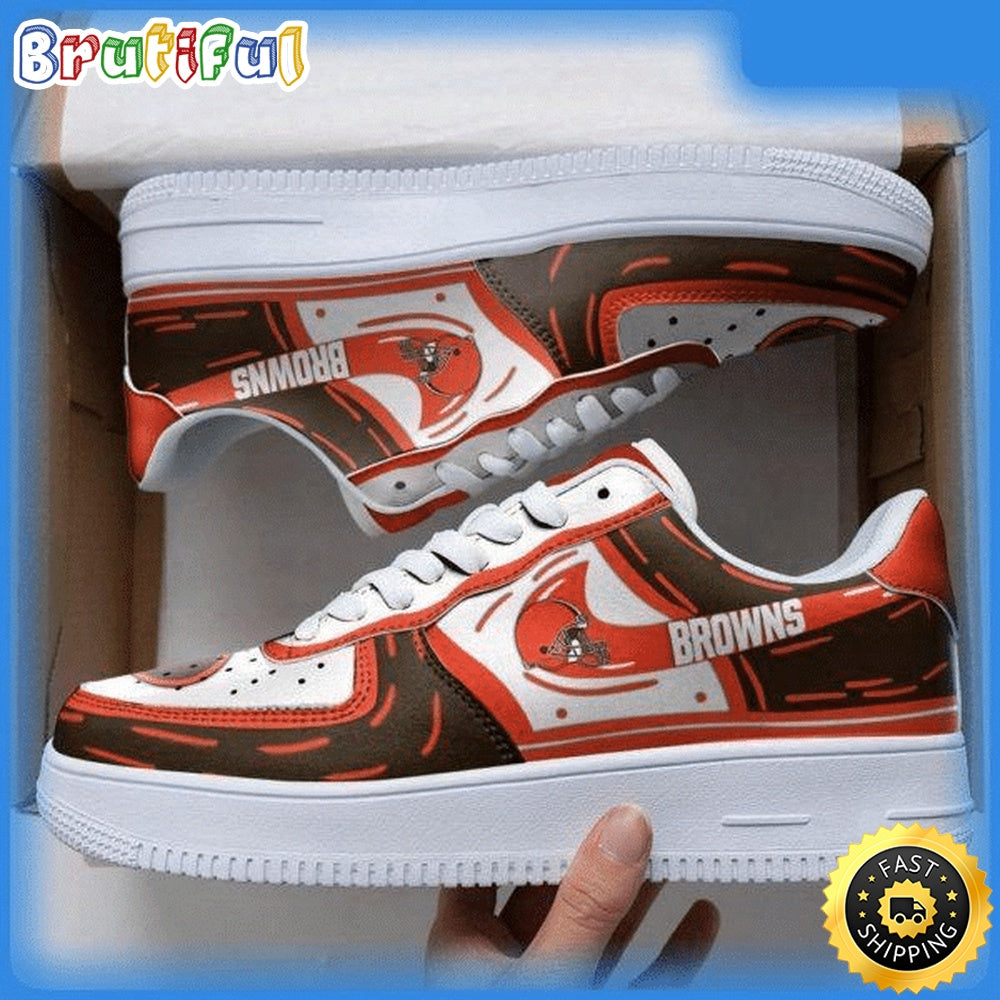 NFL Cleveland Browns Air Force 1 Shoes Sneaker Trending For Fans