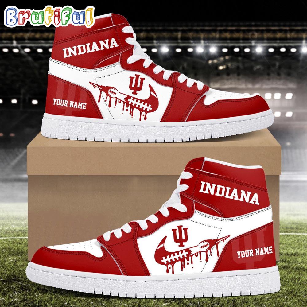 NCAA Indiana Hoosiers Sport Team Personalized Air Jordan 1 Hightop Shoes
