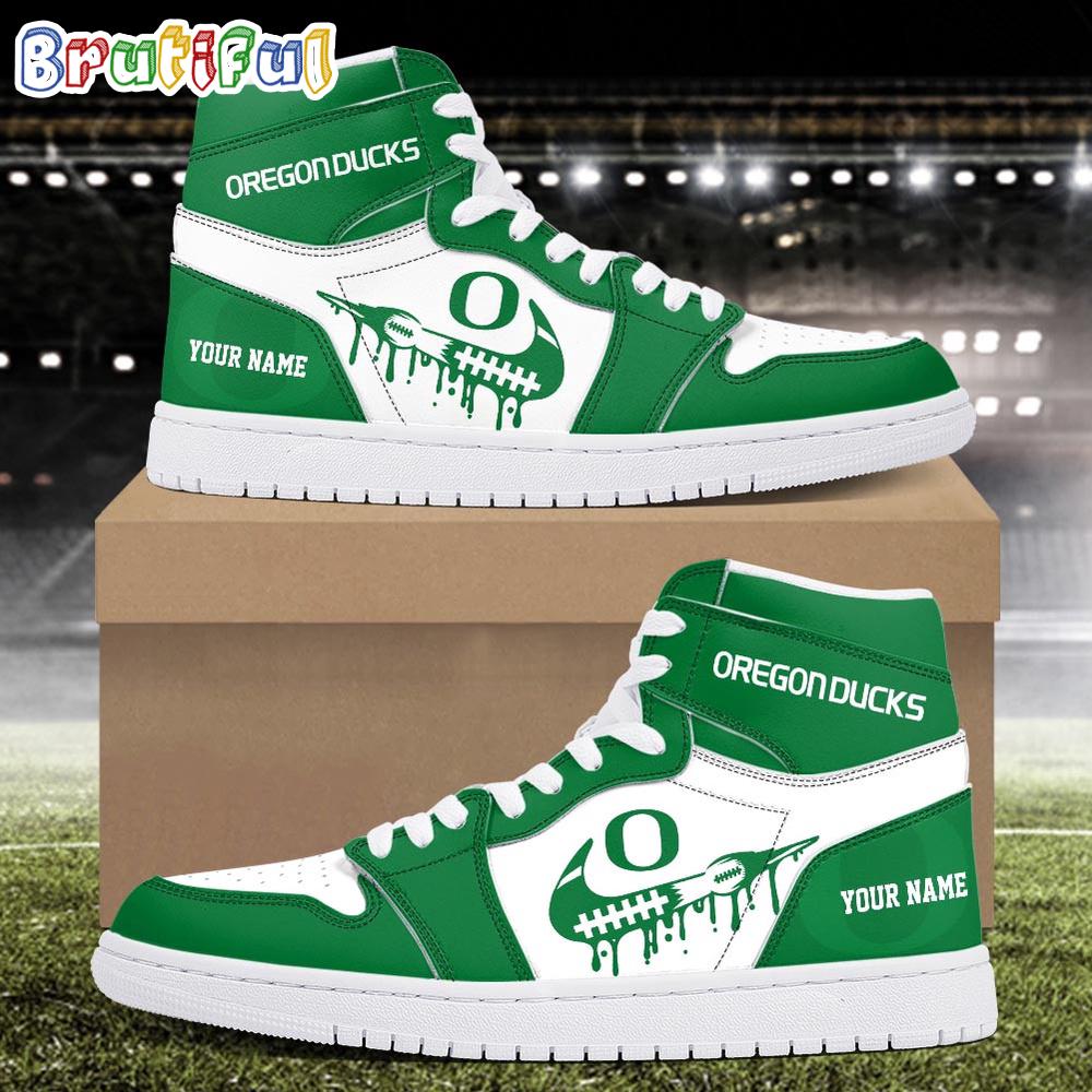 NCAA Oregon Ducks Sport Team Personalized Air Jordan 1 Hightop Shoes