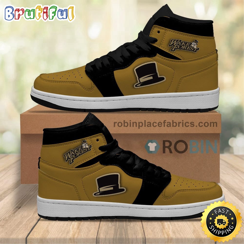 NCAA Wake Forest Demon Deacons Air Jordan 1 High Sneakers Legendary Air Jordan Footwear