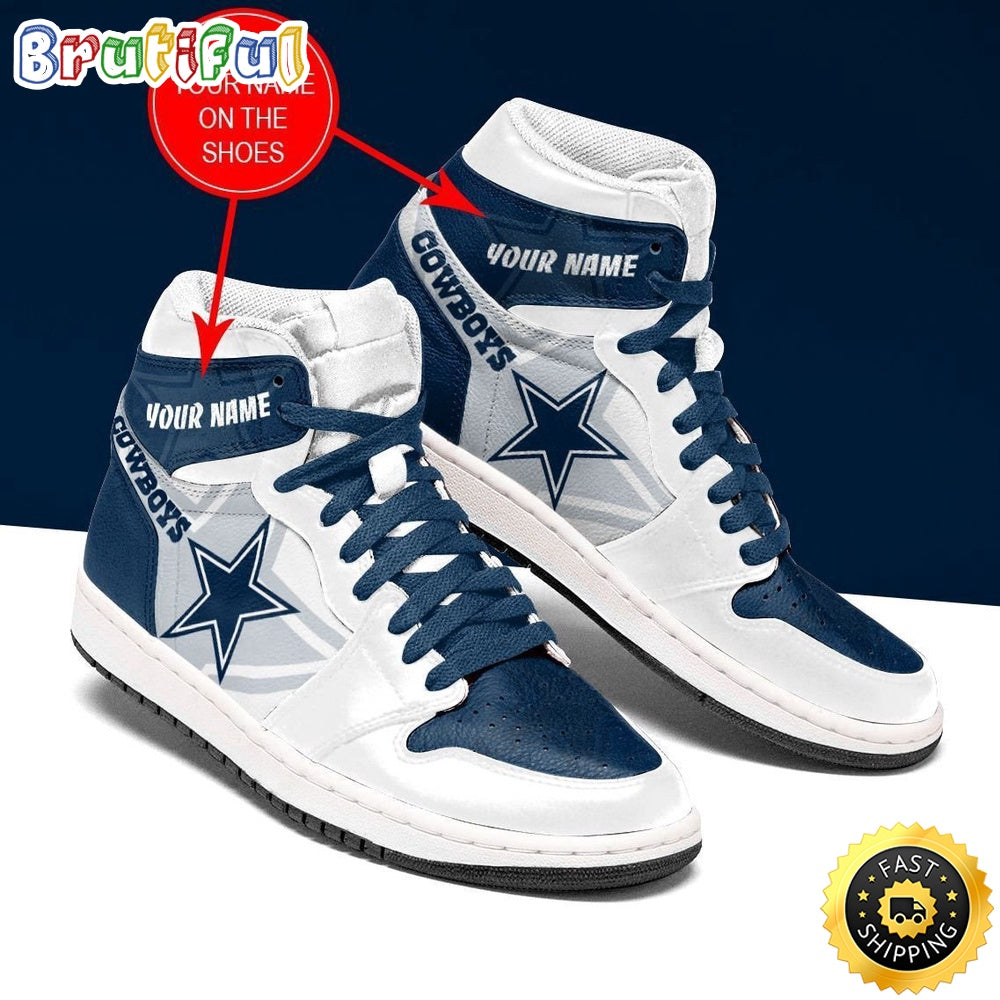 Personalized NFL Dallas Cowboys Air Jordan 1 Shoes Classic Jordan 1 Sneakers