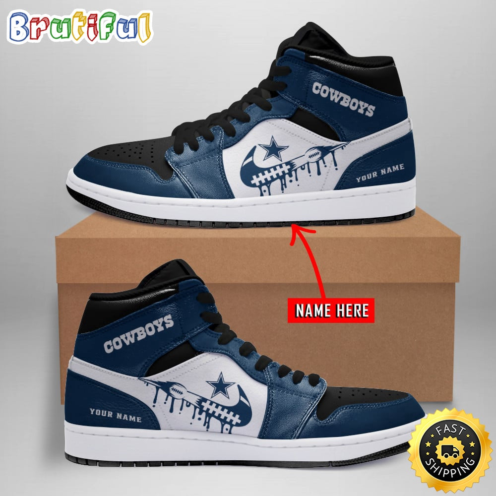 Personalized NFL Dallas Cowboys Air Jordan 1 Shoes Stylish Air Jordan Kicks