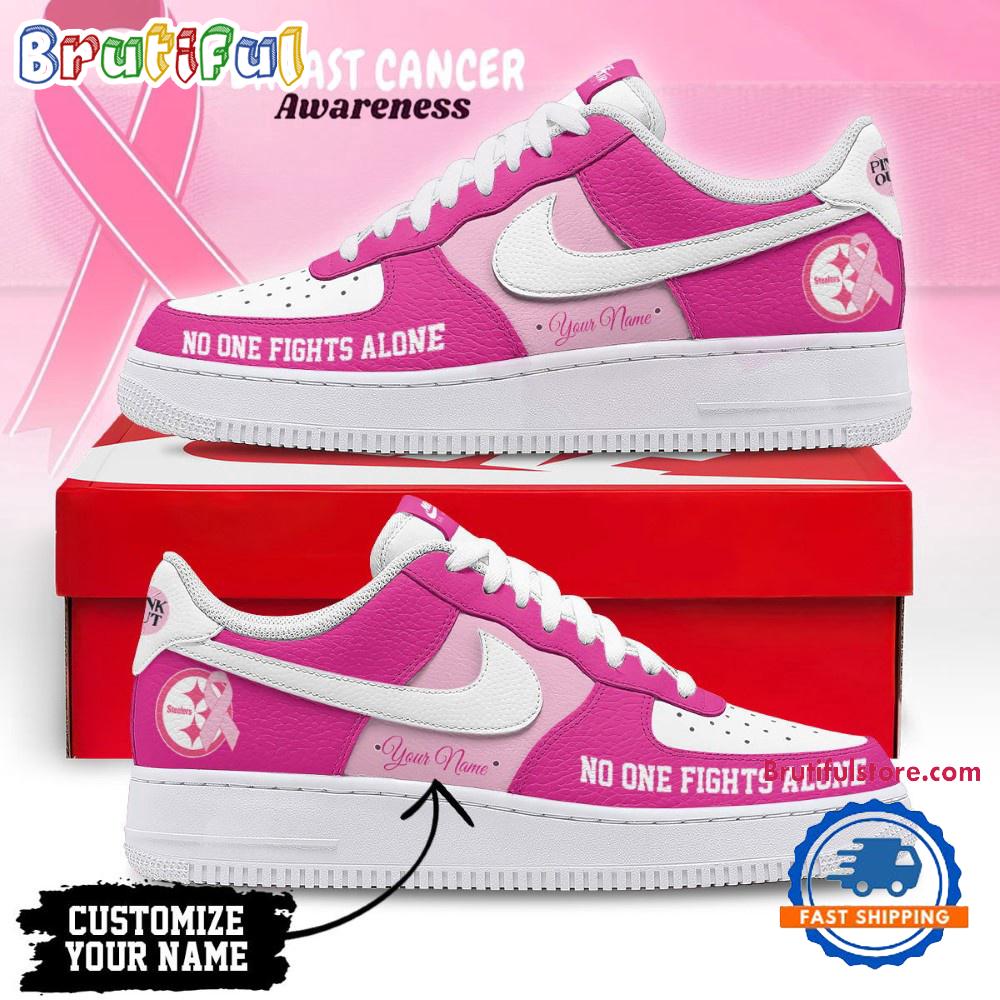 Pittsburgh Steelers Breast Cancer Awareness October Air Force 1 Shoes Sneaker