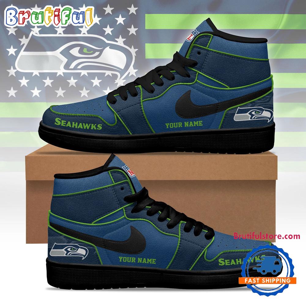 Seattle Seahawks 2026 NFL Pride Jordan 1 Hightop Shoes